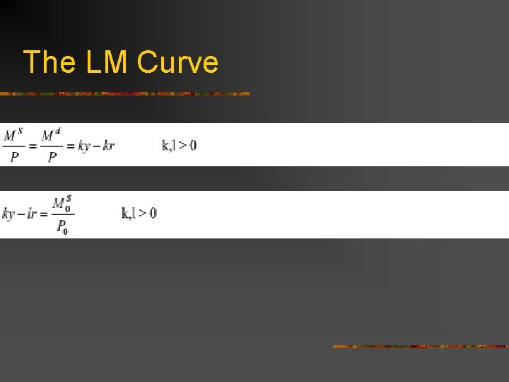 The LM Curve 