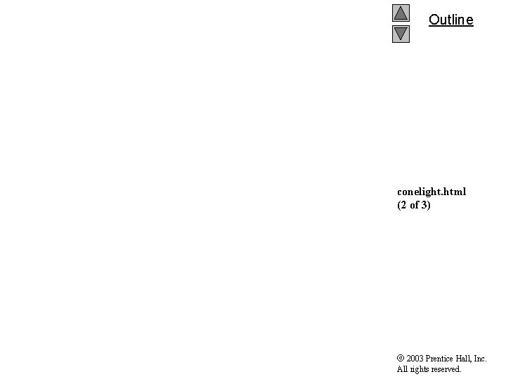 Outline conelight. html (2 of 3) 2003 Prentice Hall, Inc. All rights reserved. 