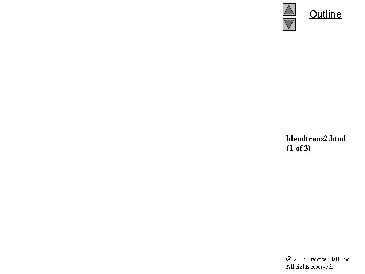 Outline blendtrans 2. html (1 of 3) 2003 Prentice Hall, Inc. All rights reserved.