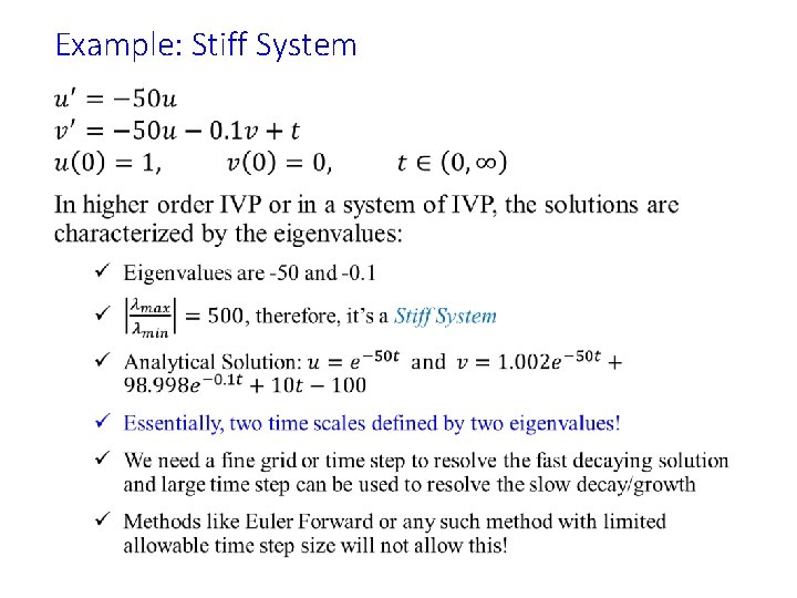 Example: Stiff System • 