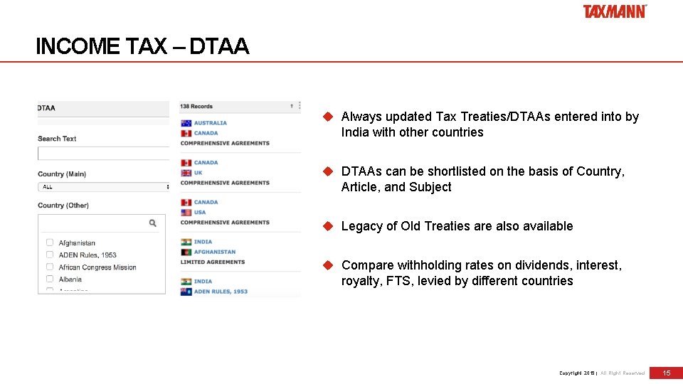 INCOME TAX – DTAA Always updated Tax Treaties/DTAAs entered into by India with other