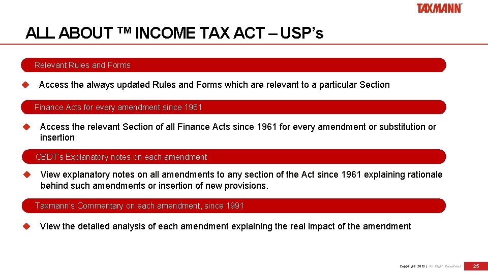 ALL ABOUT ™ INCOME TAX ACT – USP’s Relevant Rules and Forms Access the