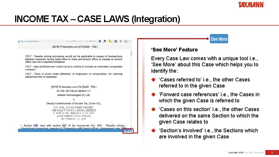 INCOME TAX – CASE LAWS (Integration) ‘See More’ Feature Every Case Law comes with