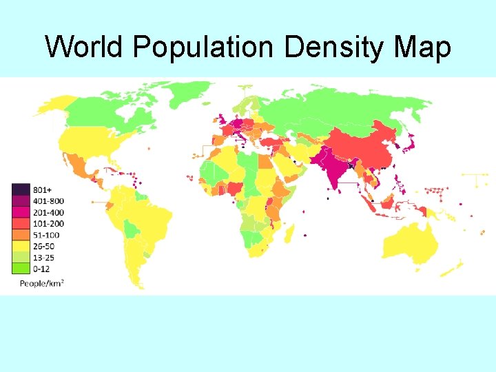 World Population Density Map 