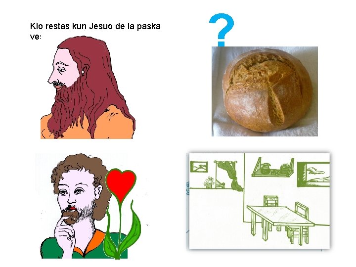 Kio restas kun Jesuo de la paska vespermanĝo ? Kio restas kun Jesuo de la paska vespermanĝo ?