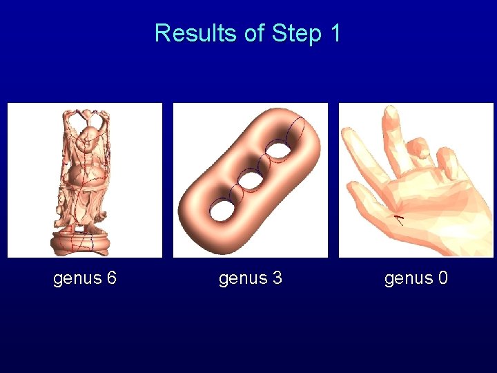 Results of Step 1 genus 6 genus 3 genus 0 