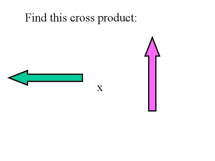 Find this cross product: x 