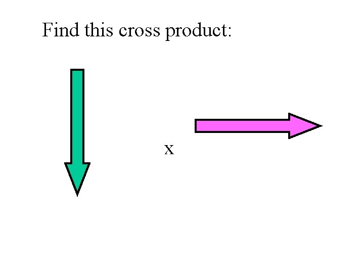 Find this cross product: x 