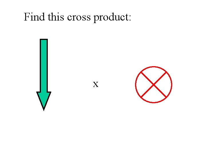 Find this cross product: x 