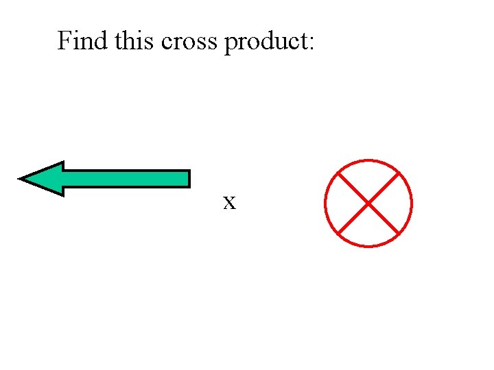 Find this cross product: x 