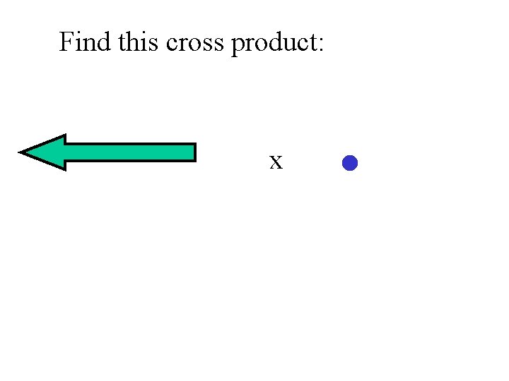 Find this cross product: x 
