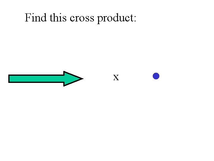 Find this cross product: x 