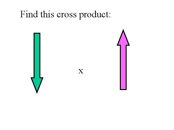 Find this cross product: x 