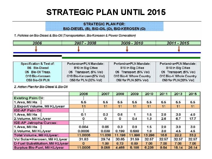 STRATEGIC PLAN UNTIL 2015 