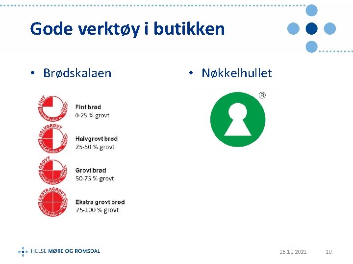 Gode verktøy i butikken • Brødskalaen • Nøkkelhullet 16. 10. 2021 10 