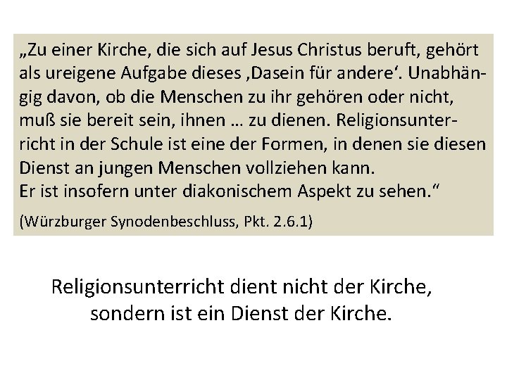 „Zu einer Kirche, die sich auf Jesus Christus beruft, gehört als ureigene Aufgabe dieses