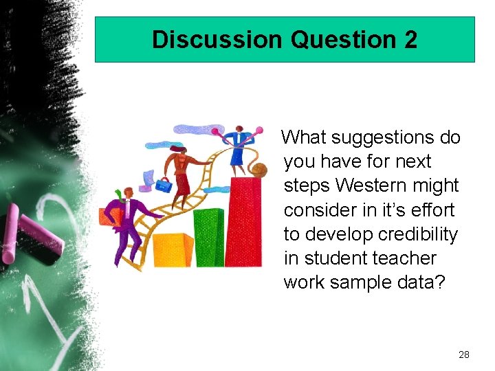 Discussion Question 2 What suggestions do you have for next steps Western might consider