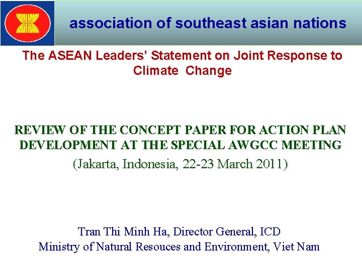 association of southeast asian nations The ASEAN Leaders’ Statement on Joint Response to Climate