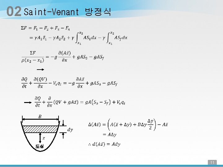 02 Saint-Venant 방정식 도심 11 