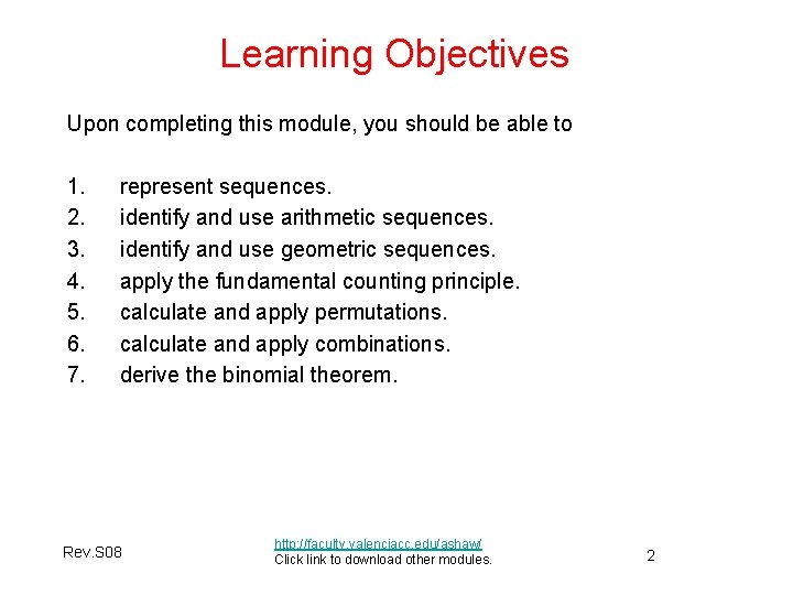Mac Learning Modules MAC 1140 Rev S 08 Module 12 Introduction