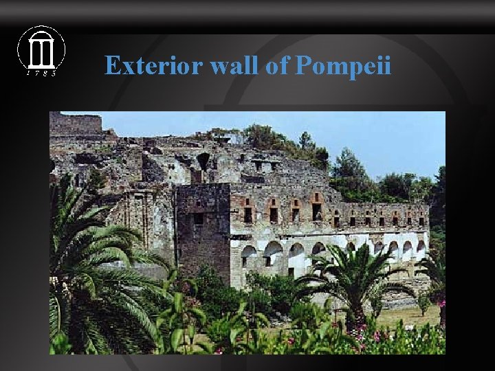 Exterior wall of Pompeii 