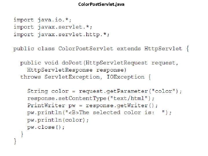 Color. Post. Servlet. java 