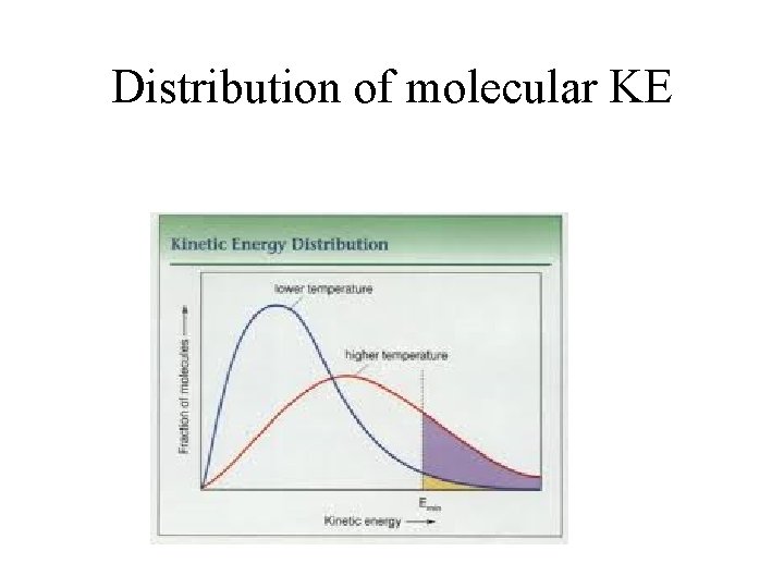 Distribution of molecular KE Distribution of molecular KE