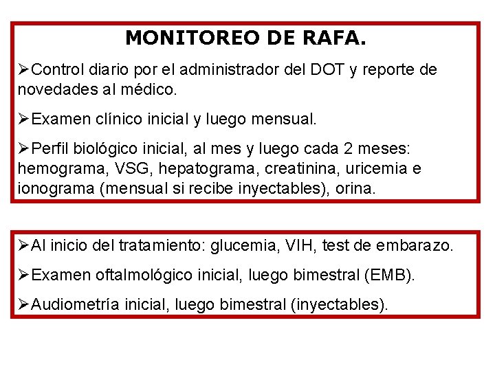 MONITOREO DE RAFA. ØControl diario por el administrador del DOT y reporte de novedades