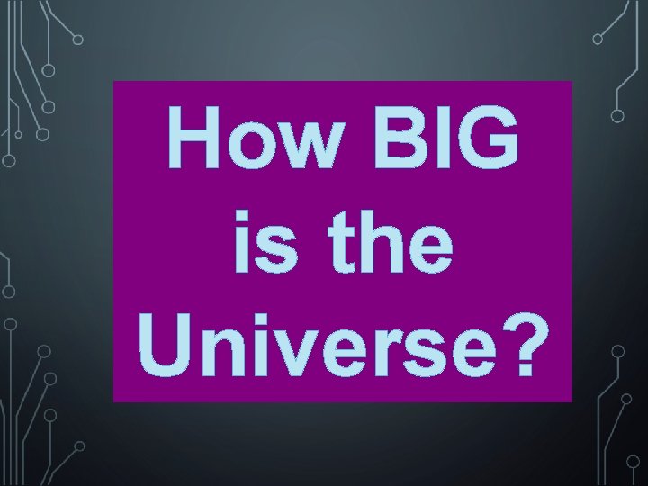 How BIG is the Universe? 