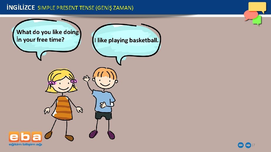 İNGİLİZCE SIMPLE PRESENT TENSE (GENİŞ ZAMAN) What do you like doing İn your free