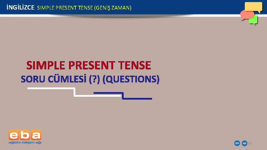 İNGİLİZCE SIMPLE PRESENT TENSE (GENİŞ ZAMAN) SIMPLE PRESENT TENSE SORU CÜMLESİ (? ) (QUESTIONS)