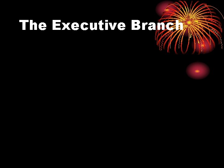 The Executive Branch 