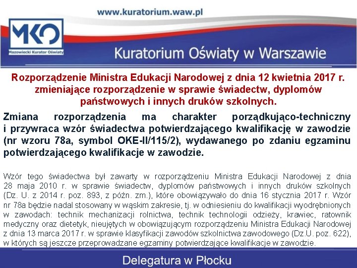 Rozporządzenie Ministra Edukacji Narodowej z dnia 12 kwietnia 2017 r. zmieniające rozporządzenie w sprawie