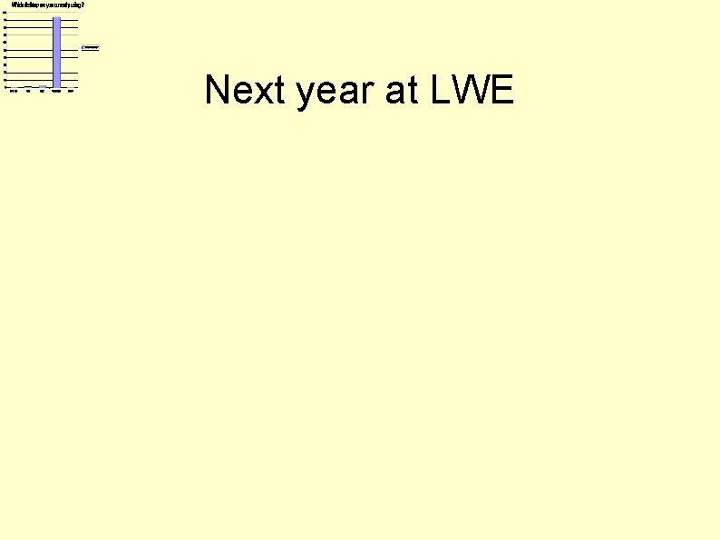 Next year at LWE 