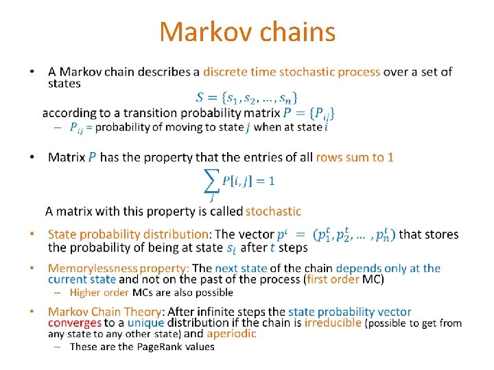 Markov chains • 