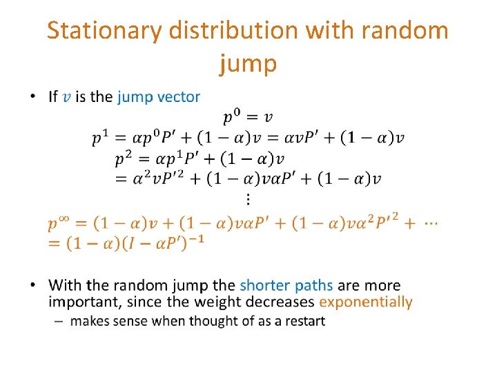 Stationary distribution with random jump • 