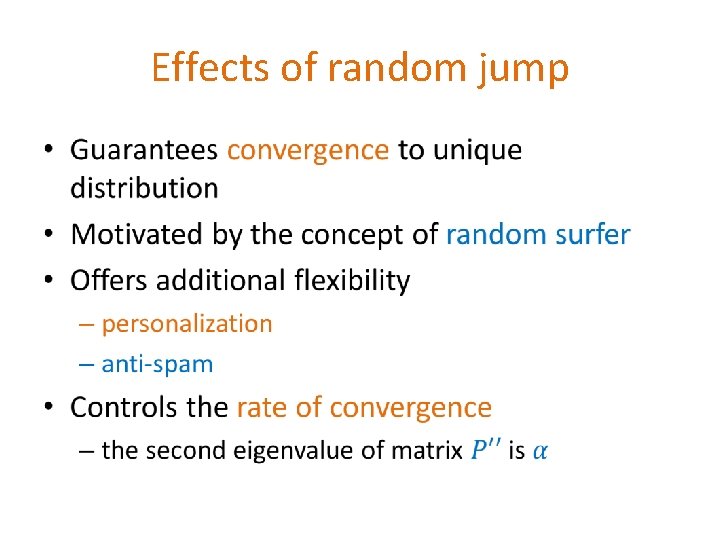 Effects of random jump • 