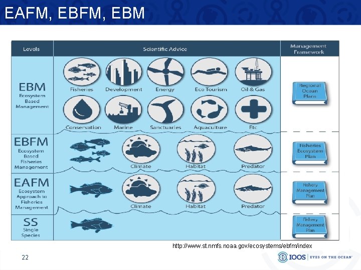 EAFM, EBM http: //www. st. nmfs. noaa. gov/ecosystems/ebfm/index 22 