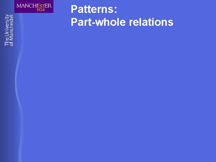 Patterns: Part-whole relations 