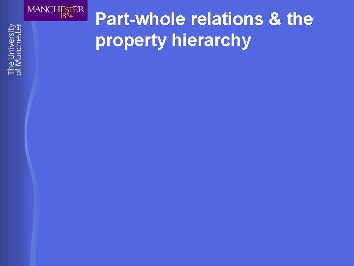 Part-whole relations & the property hierarchy 