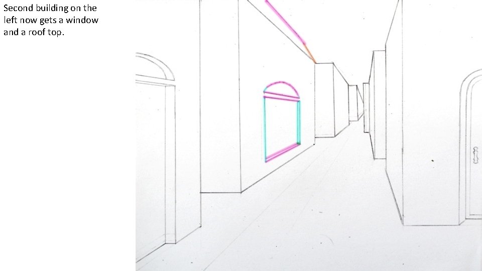 Second building on the left now gets a window and a roof top. 