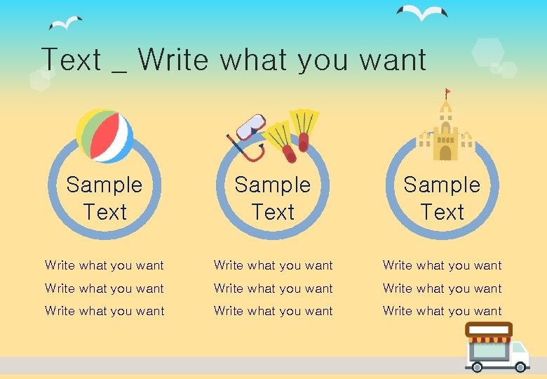 Text _ Write what you want Sample Text Write what you want Write what