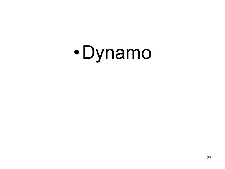  • Dynamo 27 