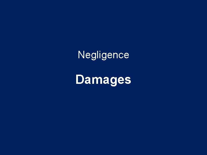 Negligence Damages 