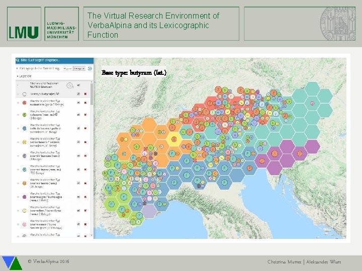 The Virtual Research Environment of Verba. Alpina and its Lexicographic Function Base type: butyrum