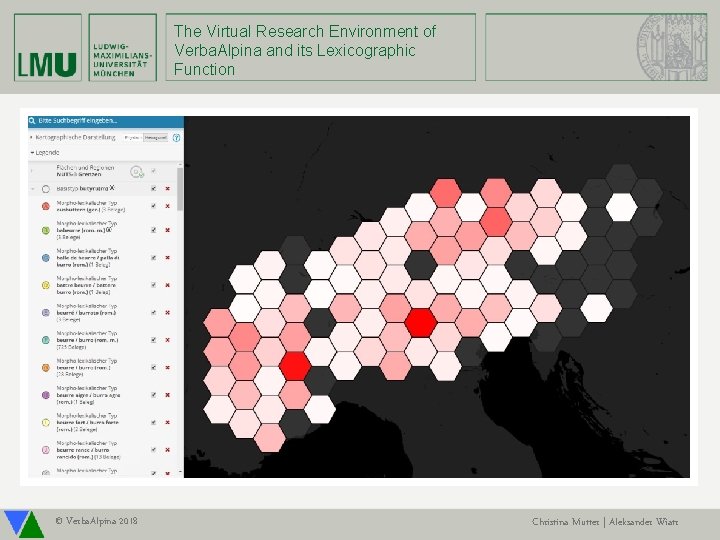 The Virtual Research Environment of Verba. Alpina and its Lexicographic Function © Verba. Alpina
