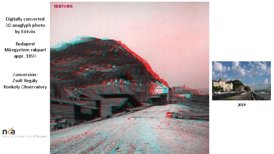 Digitally converted 3 D anaglyph photo by Eötvös Budapest Műegyetem rakpart appr. 1890 Conversion: