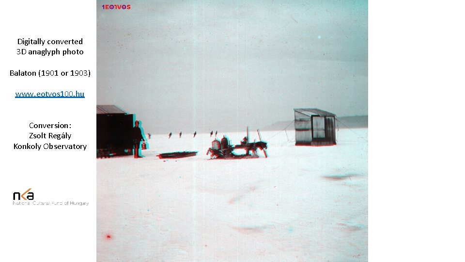 Digitally converted 3 D anaglyph photo Balaton (1901 or 1903) www. eotvos 100. hu