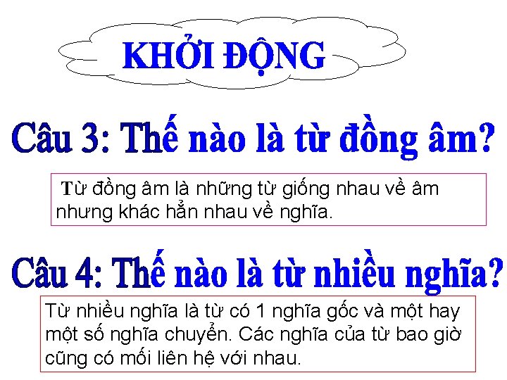 Từ đồng âm là những từ giống nhau về âm nhưng khác hẳn nhau Từ đồng âm là những từ giống nhau về âm nhưng khác hẳn nhau