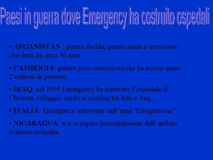  • AFGANISTAN : guerra fredda, guerra santa e terrorismo che dura da circa